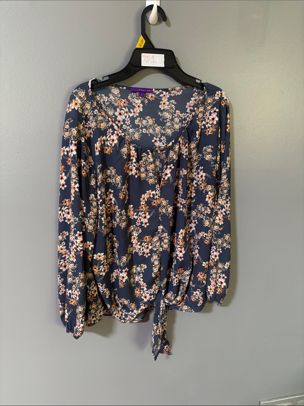West kei large floral blouse
